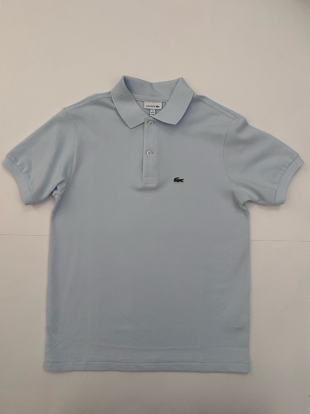 Lacoste Light Blue Classic Pique Polo  Size 14